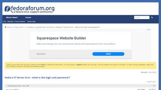 
                            5. Fedora 27 Server Arm - what is the login and password ?