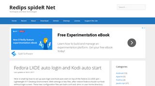 
                            12. Fedora LXDE auto login and Kodi auto start – Redips spideR Net