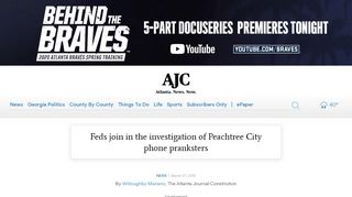 
                            12. Feds join in the investigation of Peachtree City phone pranksters