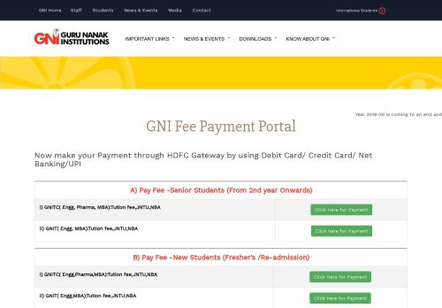 
                            12. Fee Payment Portal | Guru Nanak Institutions