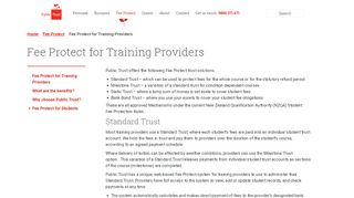 
                            2. Fee Protect for Training Providers - Public Trust