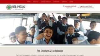 
                            7. Fee Structure - Bal Bhavan Public School Swasthya Vihar