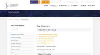 
                            12. Fee Structure | Information Technology University