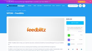 
                            11. FeedBlitz Add-on for Wordpress Download Manager