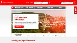
                            12. Fees and other information - At a glance - Erzgebirgssparkasse