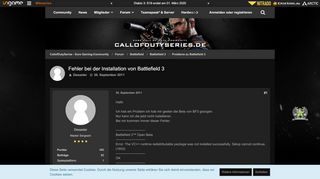 
                            8. Fehler bei der Installation von Battlefield 3 - Probleme zu ...