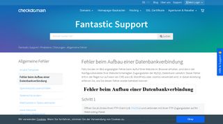 
                            6. Fehler beim Aufbau einer Datenbankverbindung - Fantastic Support ...