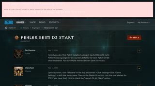 
                            2. Fehler beim D3 start - Diablo III Forums - Blizzard Entertainment