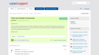 
                            8. Fehler beim Erstellen Fensterhandle - Citavi Support