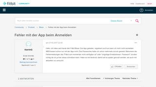 
                            7. Fehler mit der App beim Anmelden - Fitbit Community