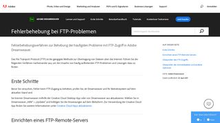 
                            1. Fehlerbehebung bei FTP-Problemen in Adobe Dreamweaver