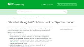 
                            1. Fehlerbehebung bei Problemen mit der Synchronisation – Evernote ...