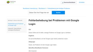 
                            1. Fehlerbehebung bei Problemen mit Google Login - BlueStacks Support