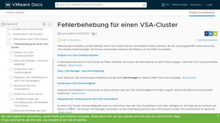 
                            11. Fehlerbehebung für einen VSA-Cluster - VMware Docs