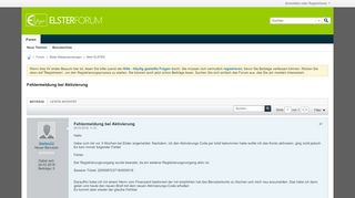 
                            5. Fehlermeldung bei Aktivierung - Elster-Forum