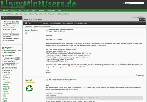 
                            4. Fehlermeldung bei Wine-Installation - Linux Mint Users