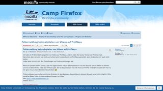 
                            5. Fehlermeldung beim abspielen von Videos auf Pro7Maxx - Camp Firefox