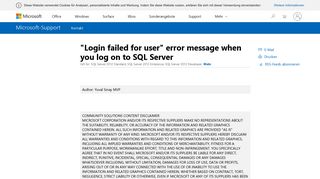 
                            5. Fehlermeldung „Fehler bei der Anmeldung für den ... - Microsoft Support