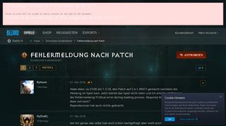 
                            1. Fehlermeldung nach Patch - Diablo III-Foren - Blizzard Entertainment