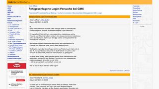 
                            9. Fehlgeschlagene Login-Versuche bei GMX - Mikrocontroller.net
