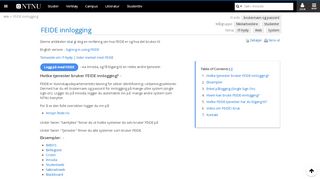 
                            4. FEIDE innlogging - Wiki - innsida.ntnu.no
