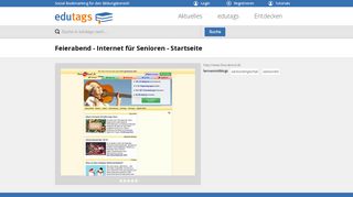 
                            6. Feierabend - Internet für Senioren - Startseite | edutags