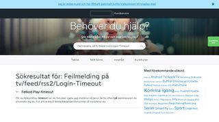 
                            8. Feilmelding på tv/feed/rss2/Login-Timeout | Sökresultat | Viaplay ...