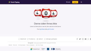 
                            9. Feilmeldinger innlogging | Norsk Tipping