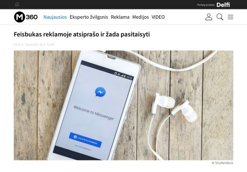 
                            7. Feisbukas reklamoje atsiprašo ir žada pasitaisyti - M360 - Delfi