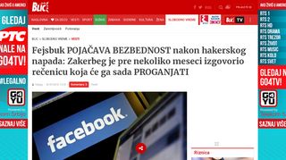 
                            12. Fejsbuk POJAČAVA BEZBEDNOST nakon hakerskog napada - Blic