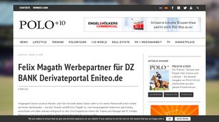 
                            4. Felix Magath Werbepartner für DZ BANK Derivateportal Eniteo.de