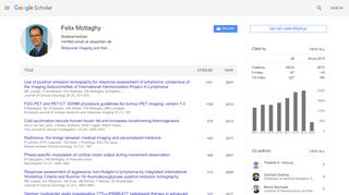 
                            13. Felix Mottaghy - Google Scholar Citations