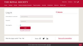 
                            3. Fellow login - Royal Society