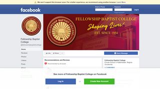 
                            3. Fellowship Baptist College - Home | Facebook