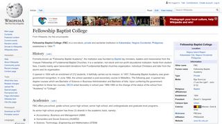 
                            5. Fellowship Baptist College - Wikipedia