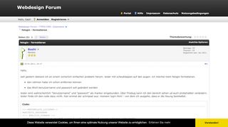 
                            8. felogin - formatieren - Webdesign-Forum