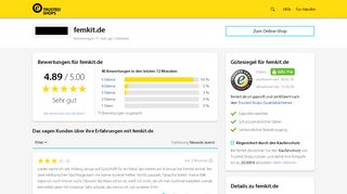 
                            11. femkit.de Bewertungen & Erfahrungen | Trusted Shops