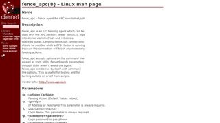 
                            13. fence_apc(8) - Linux man page