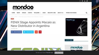 
                            11. FENIX Stage Appoints Macaio as New Distributor in Argentina ...