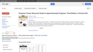 
                            6. Ferguson Career Resource Guide to Apprenticeship Programs, Third ... - Google Books-Ergebnisseite