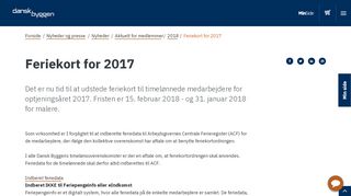 
                            13. Feriekort for 2017 - Dansk Byggeri