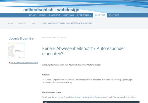 
                            13. Ferien- Abwesenheitsnotiz / Autoresponder einrichten? - Webdesign