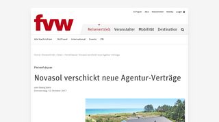 
                            7. Ferienhäuser: Novasol verschickt neue Agentur-Verträge - FVW.de