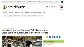 
                            7. Ferienjob bei Mercedes Bremen: Freie Jobs und Stellen im Werk in ...
