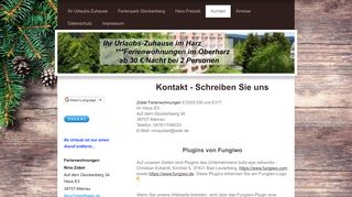 
                            6. Ferienwohnung Harz: Ihr Urlaub-Zuhause - Kontakt