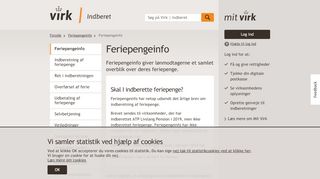 
                            3. Feriepengeinfo - Virk | Indberet