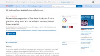 
                            12. Fermentative preparation of functional drink from Punica granatum ...