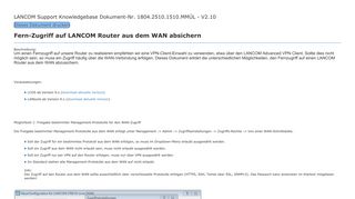
                            7. Fern-Zugriff auf LANCOM Router aus dem WAN absichern