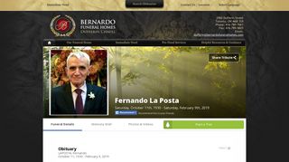 
                            10. Fernando La Posta Login - Toronto, Ontario | Bernardo Funeral Homes