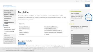 
                            5. Fernleihe | Universitätsbibliothek der TUM